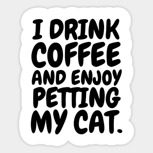 Coffee and cat Sticker